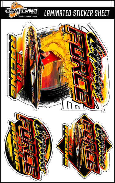 Liquid Force Ski Racing Sticker Sheet